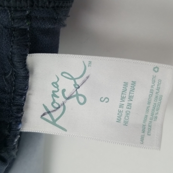 Kona Sol SZ Small Swim Top Grey Racerback Hibiscus Flowers & Palm Leaves - Picture 7 of 8